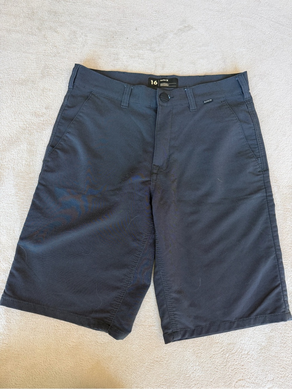 Hurley Boys Black Flat Front Shorts